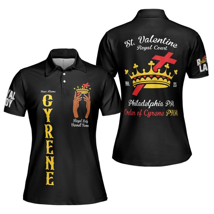 Personalized Court Name Order of the Cyrene Crusaders Freemason 3D Women Polo Shirt Size S-5XL