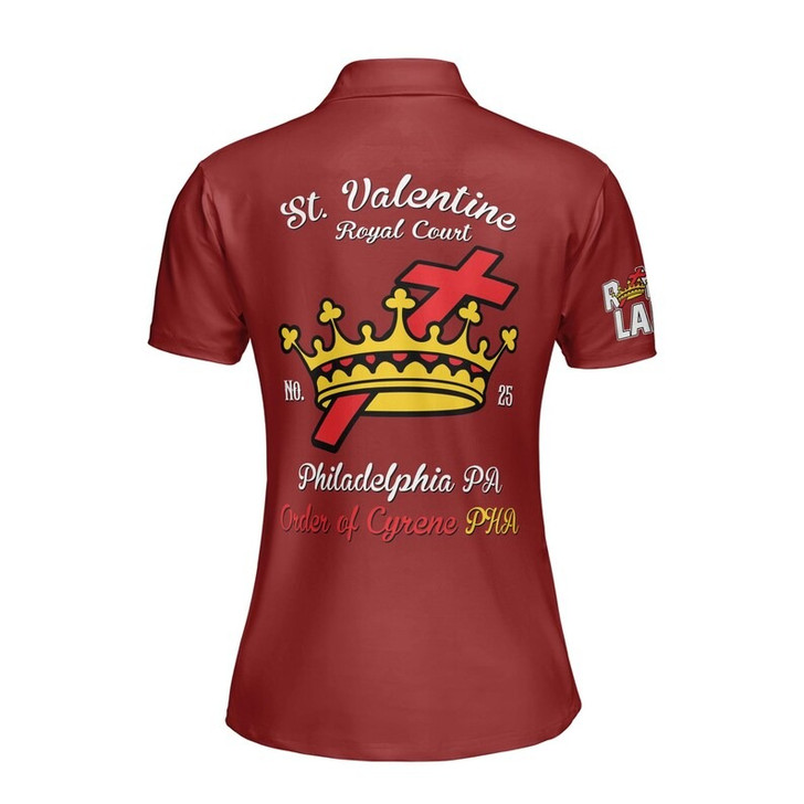 Personalized Court Name Order of the Cyrene Crusaders Freemason 3D Women Polo Shirt Size S-5XL