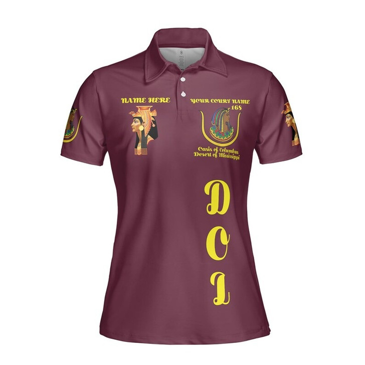 Custom Name DOI Daughters Of Isis DAUGHTERS TEMPLE Scene Shriners Aeaonms Women's Polo Shirt Size S-5XL