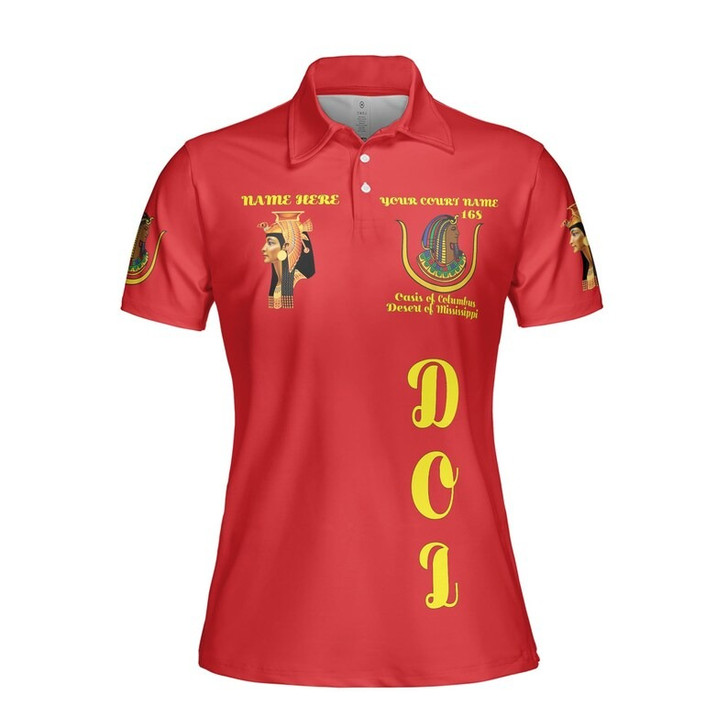 Custom Name DOI Daughters Of Isis DAUGHTERS TEMPLE Scene Shriners Aeaonms Women's Polo Shirt Size S-5XL