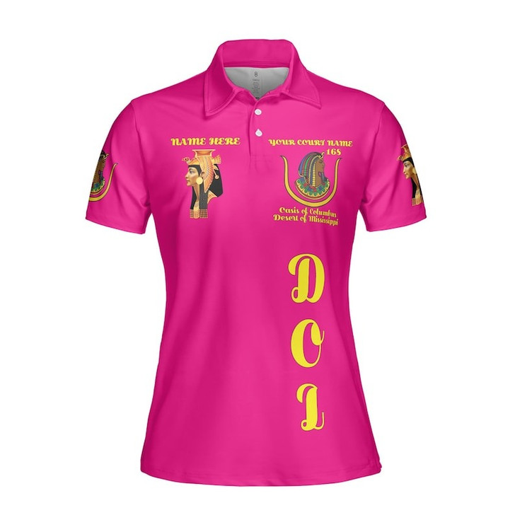 Custom Name DOI Daughters Of Isis DAUGHTERS TEMPLE Scene Shriners Aeaonms Women's Polo Shirt Size S-5XL