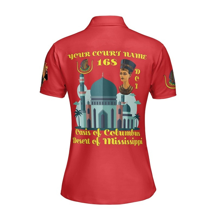 Custom Name DOI Daughters Of Isis DAUGHTERS TEMPLE Scene Shriners Aeaonms Women's Polo Shirt Size S-5XL