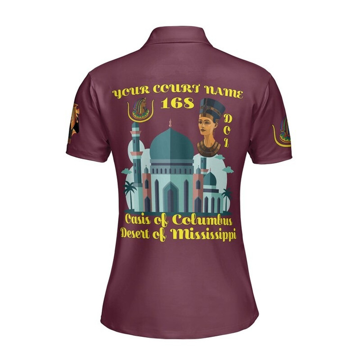 Custom Name DOI Daughters Of Isis DAUGHTERS TEMPLE Scene Shriners Aeaonms Women's Polo Shirt Size S-5XL