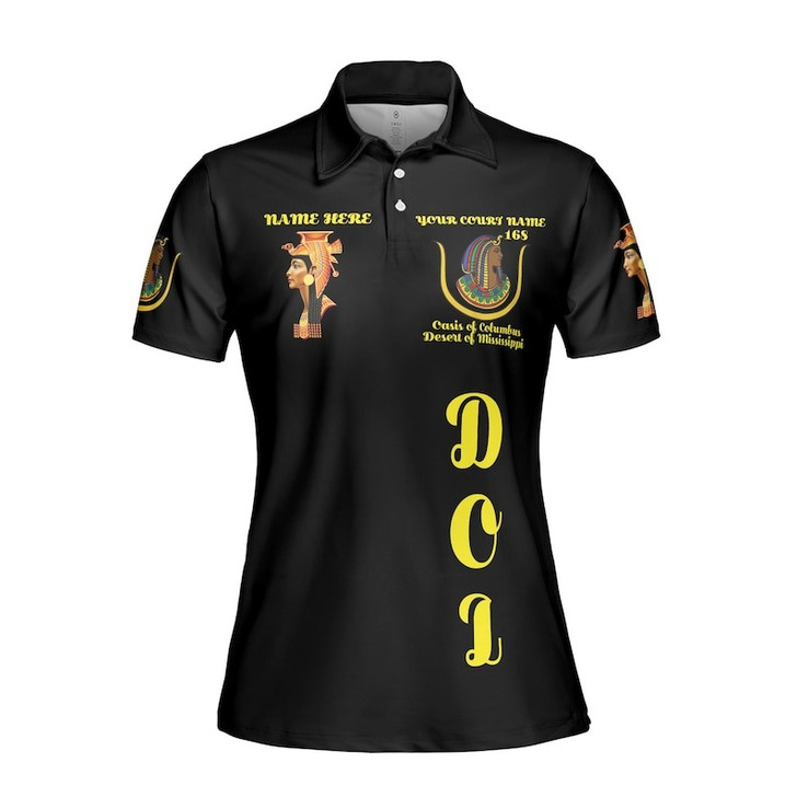 Custom Name DOI Daughters Of Isis DAUGHTERS TEMPLE Scene Shriners Aeaonms Women's Polo Shirt Size S-5XL