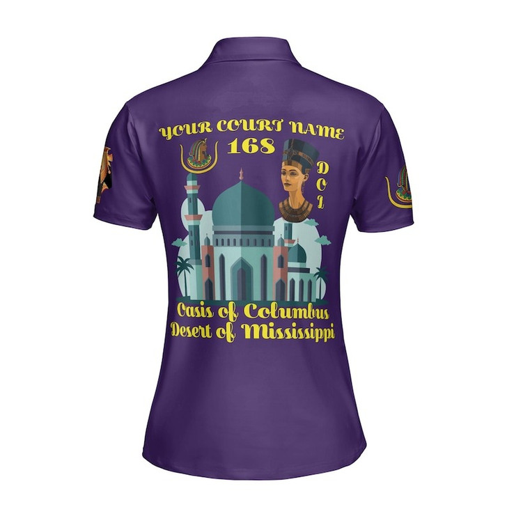 Custom Name DOI Daughters Of Isis DAUGHTERS TEMPLE Scene Shriners Aeaonms Women's Polo Shirt Size S-5XL