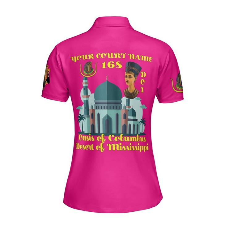 Custom Name DOI Daughters Of Isis DAUGHTERS TEMPLE Scene Shriners Aeaonms Women's Polo Shirt Size S-5XL