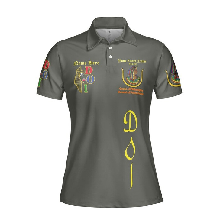 Custom Name DOI Daughters Of Isis ISIS WINGS Out Shriners Aeaonms Women's Polo Shirt Size S-5XL