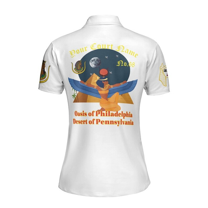 Custom Name DOI Daughters Of Isis ISIS WINGS Out Shriners Aeaonms Women's Polo Shirt Size S-5XL