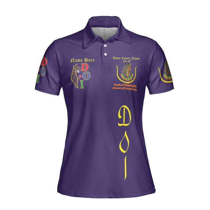 Custom Name DOI Daughters Of Isis ISIS WINGS Out Shriners Aeaonms Women's Polo Shirt Size S-5XL