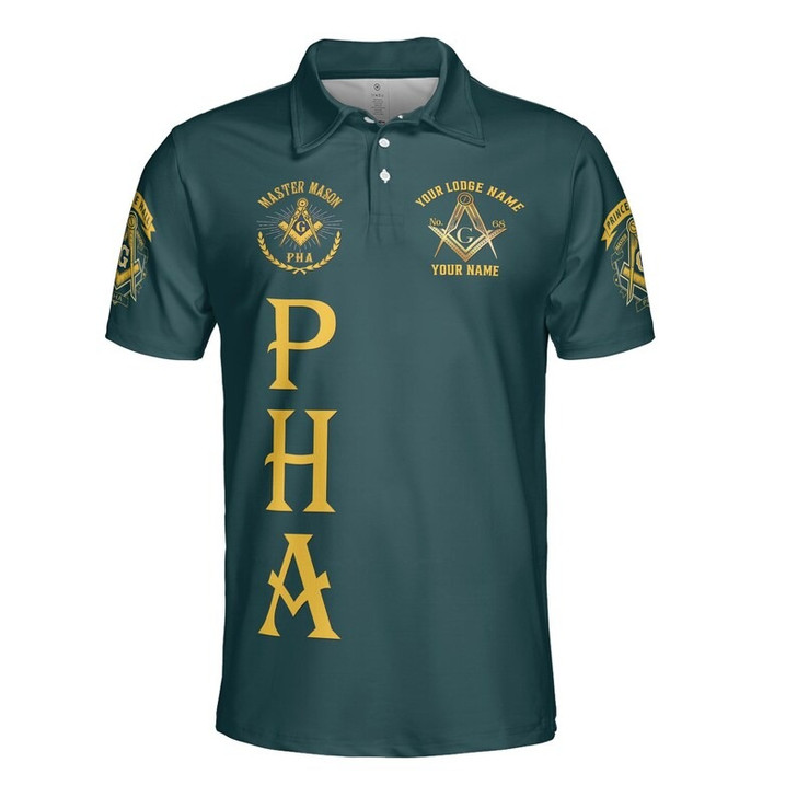 Custom Name Freemasonry 357 Prince Hall Mason 3D Men's Polo Shirt S-5XL