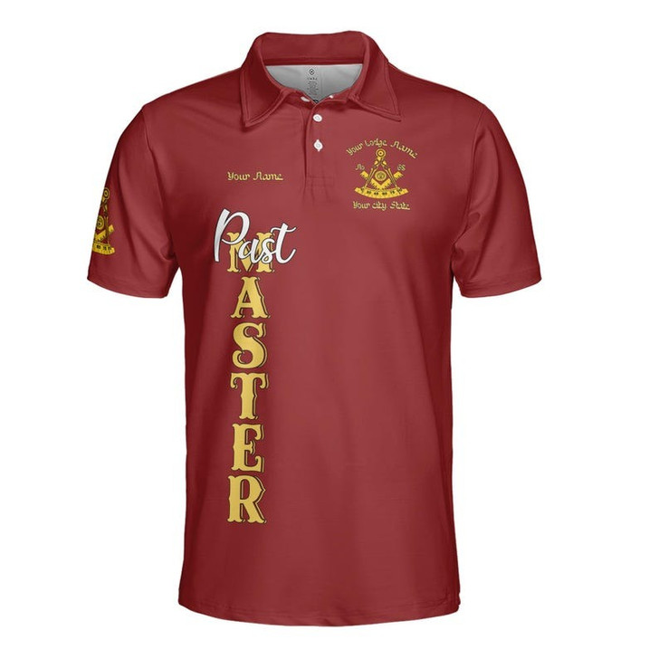 Personalized Name Past Master Making Men BETTER From the Ground Up Freemason 3D Men's Polo Shirt S-5XL