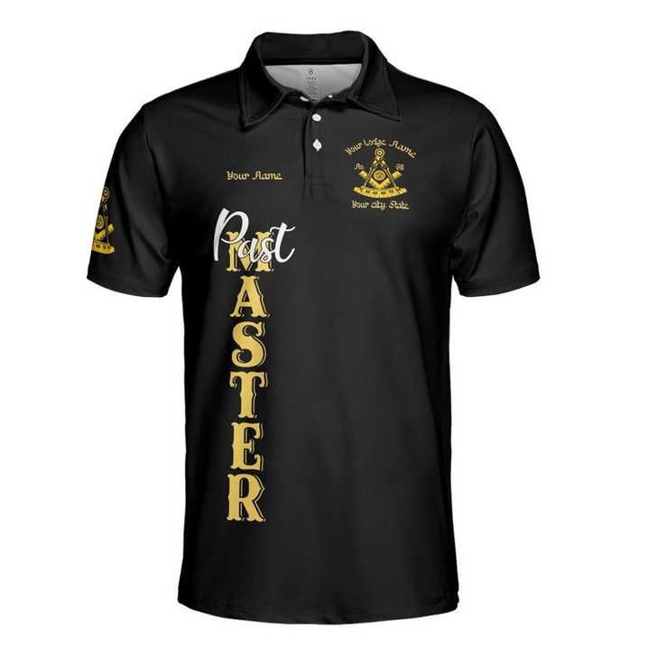 Personalized Name Past Master Making Men BETTER From the Ground Up Freemason 3D Men's Polo Shirt S-5XL