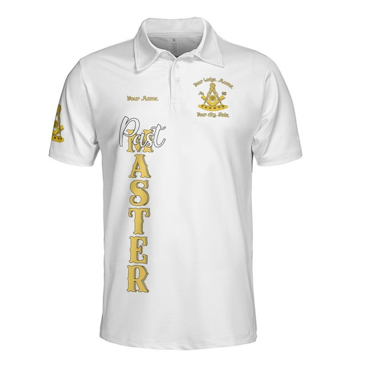 Personalized Name Past Master Making Men BETTER From the Ground Up Freemason 3D Men's Polo Shirt S-5XL