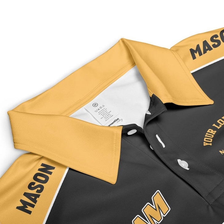 Custom Lodge, Number and Name Freemasonry Prince Hall 2B1 ASK1 3D Men's Polo Shirt S-5XL