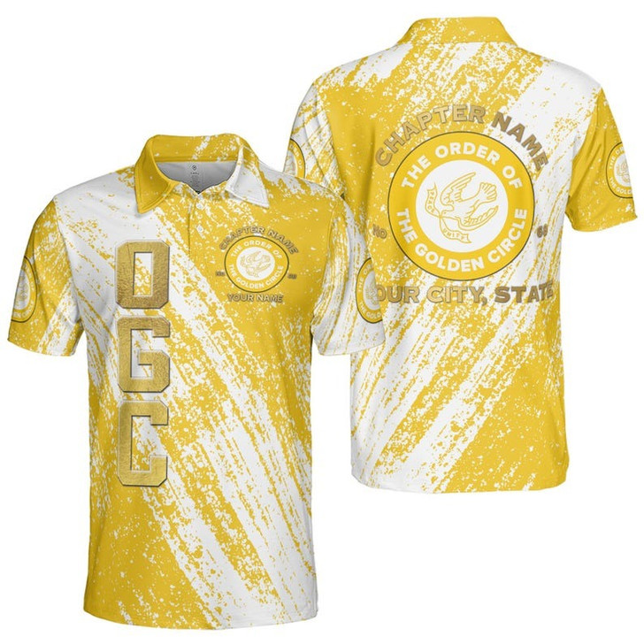 Custom Name Chapter Order of the Golden Circle Scottish Rite of Fremasonry 3D Men's Polo Shirt S-5XL