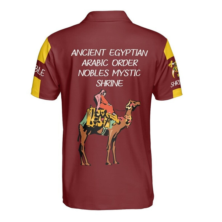 Custom Your Temple Shriner Nobles Mystic AEAONMS Ancient Style 3D Men's Polo Shirt S-5XL