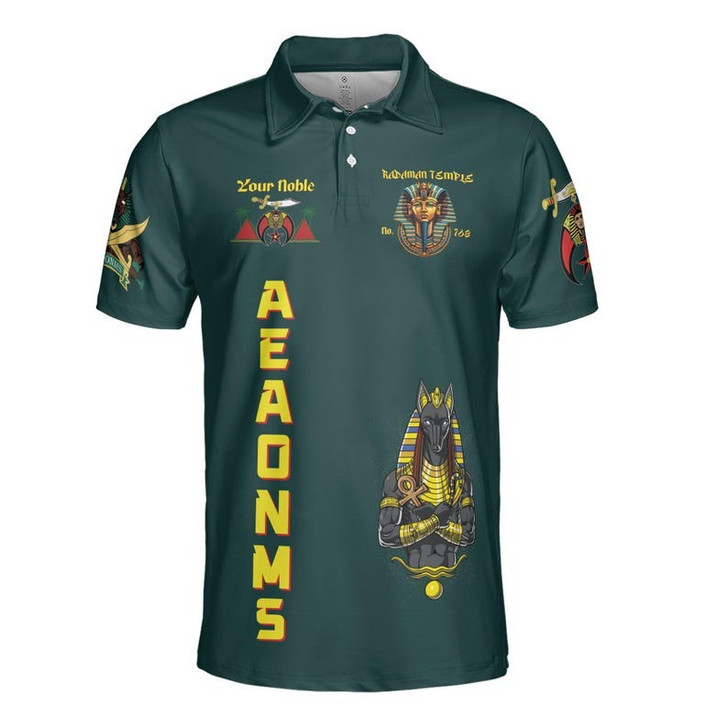 Custom Temple Name Nobles Mystic Shrine AEAONMS Son of the Desert 3D Men's Polo Shirt S-5XL