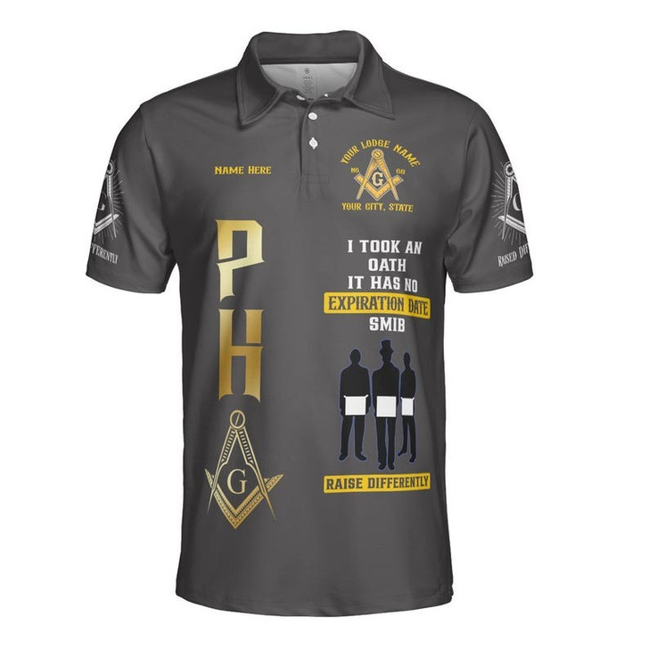 Custom Lodge Name Freemasonry I Took An Oath Smib Raise Diffferently 3D Men's Polo Shirt S-5XL