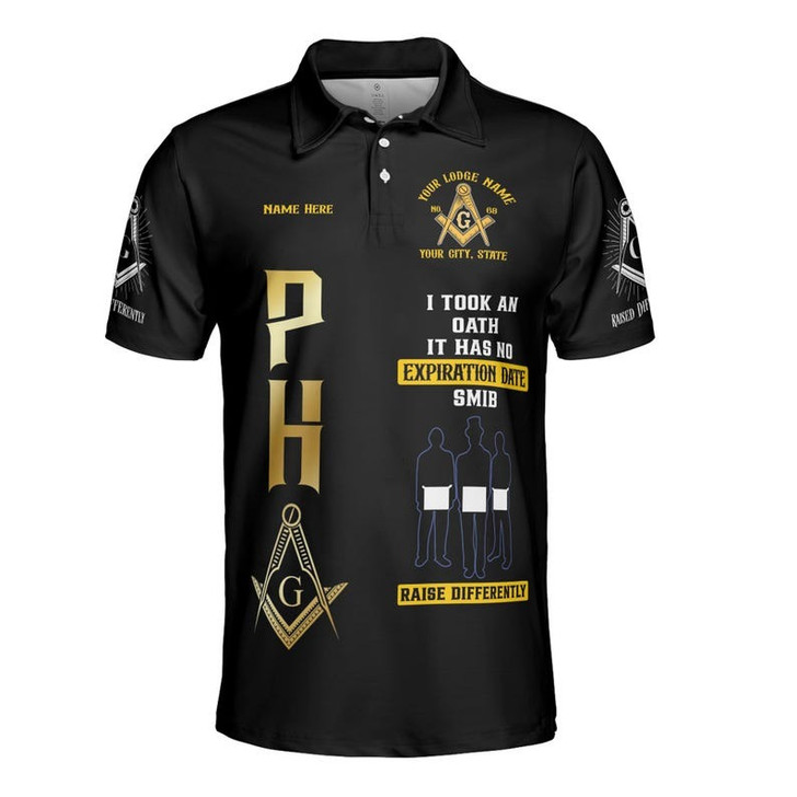 Custom Lodge Name Freemasonry I Took An Oath Smib Raise Diffferently 3D Men's Polo Shirt S-5XL