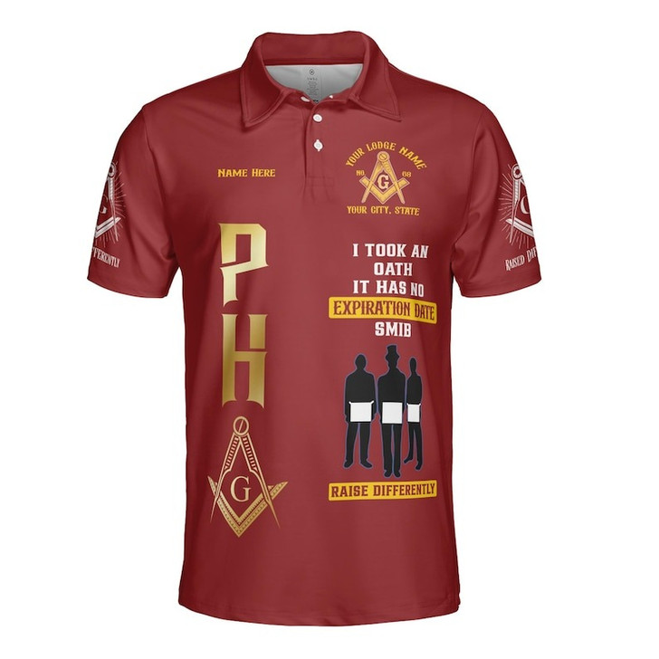 Custom Lodge Name Freemasonry I Took An Oath Smib Raise Diffferently 3D Men's Polo Shirt S-5XL