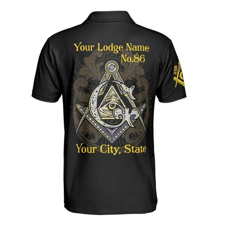 Customize Name Lodge Name I Am Mason I Believe In God Freemasonry 3D Men's Polo Shirt S-5XL