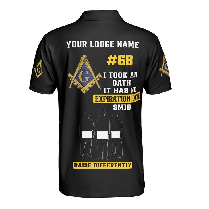 Personalized Name Freemasonry I Took An Oath Smib Prince Hall 3D Men's Polo Shirt S-5XL