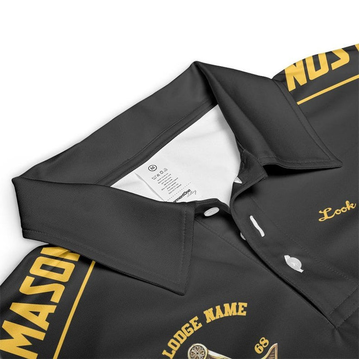 Customize Name, Lodge Name Prince Hall Worldwide Brotherhood Freemason 3D Men's Polo Shirt S-5XL