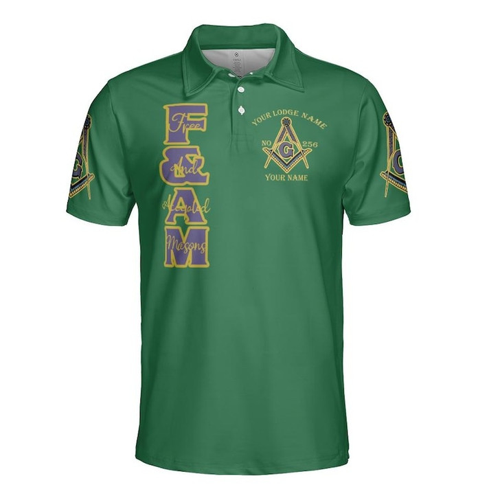 Personalized Lodge Prince Hall Mason Father Of All 3D Men's Polo Shirt S-5XL