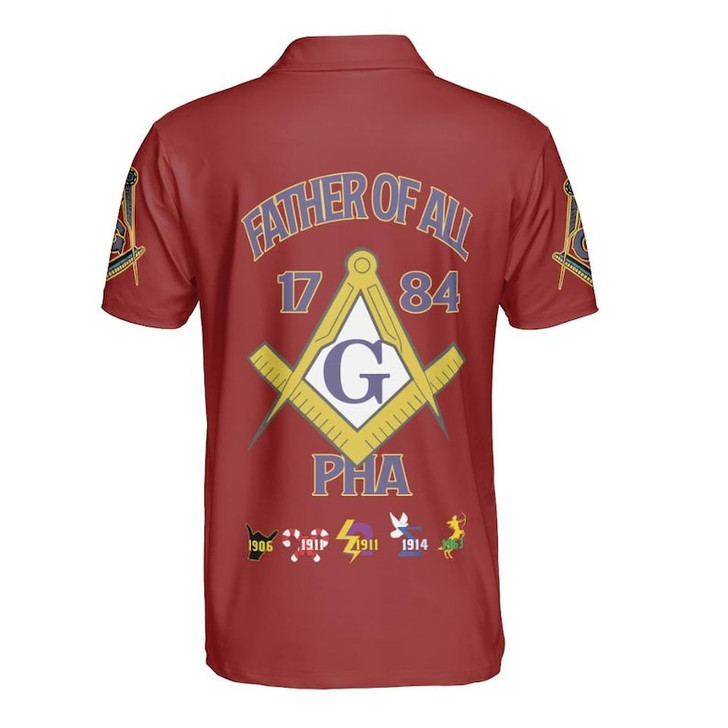Personalized Lodge Prince Hall Mason Father Of All 3D Men's Polo Shirt S-5XL