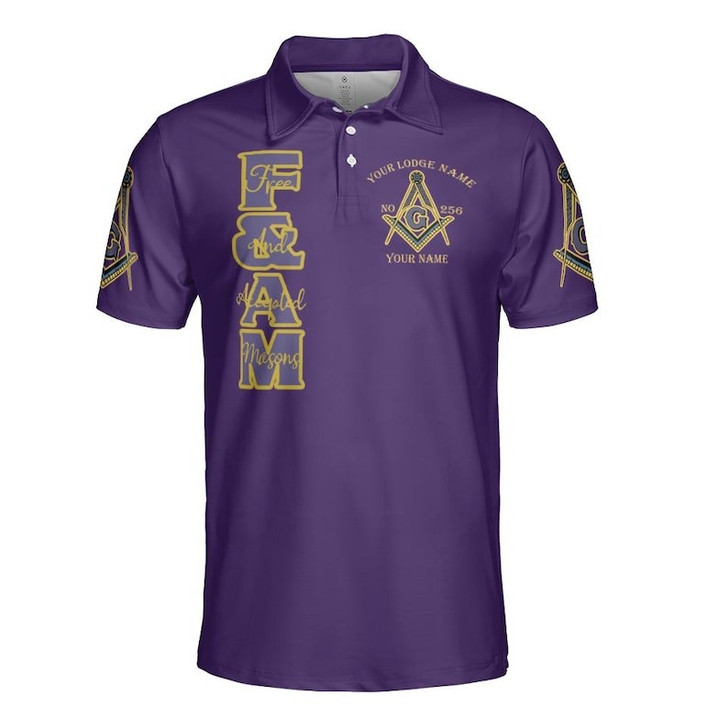 Personalized Lodge Prince Hall Mason Father Of All 3D Men's Polo Shirt S-5XL