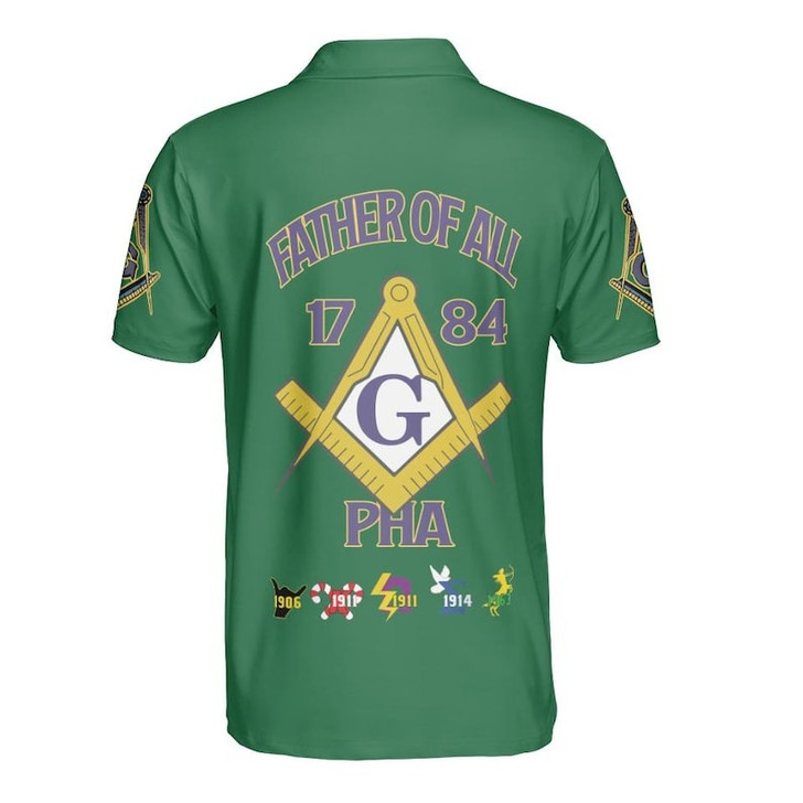 Personalized Lodge Prince Hall Mason Father Of All 3D Men's Polo Shirt S-5XL