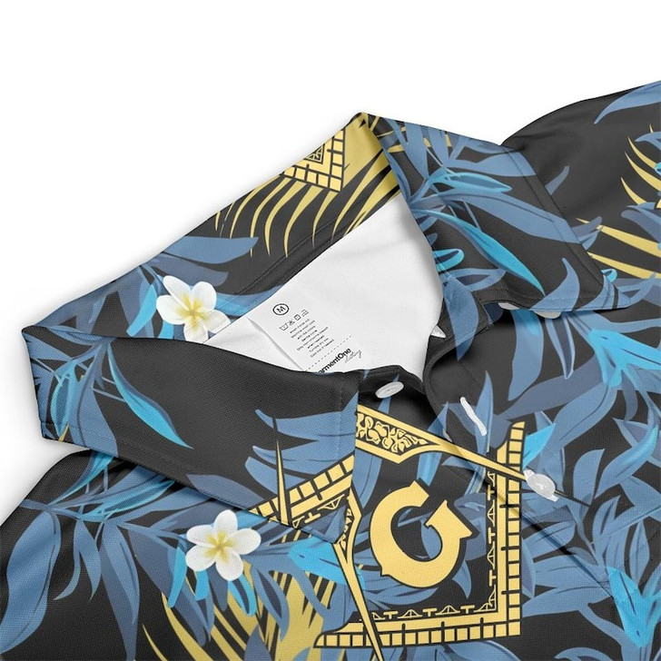 Tropical Mason Brotherhood Square and Compasses 3D Men's Polo Shirt S-5XL