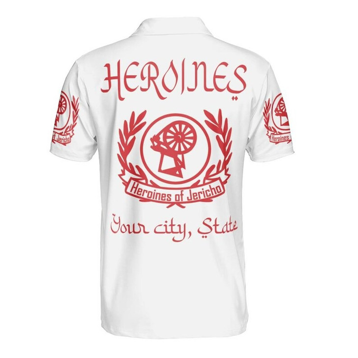 Custom Name Heroines Of Jericho Masonic Lodge HOJ 3D Men's Polo Shirt S-5XL