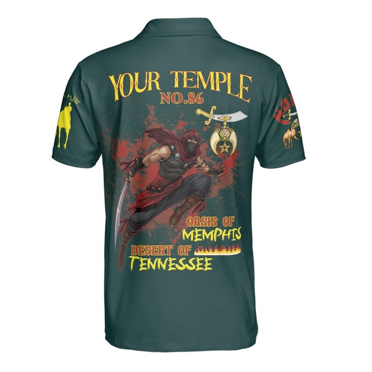 Personalized Temple Name Nobles Mystic Shrine AEAONMS Born Man Created A Noble Freemasonry 3D Men's Polo Shirt S-5XL