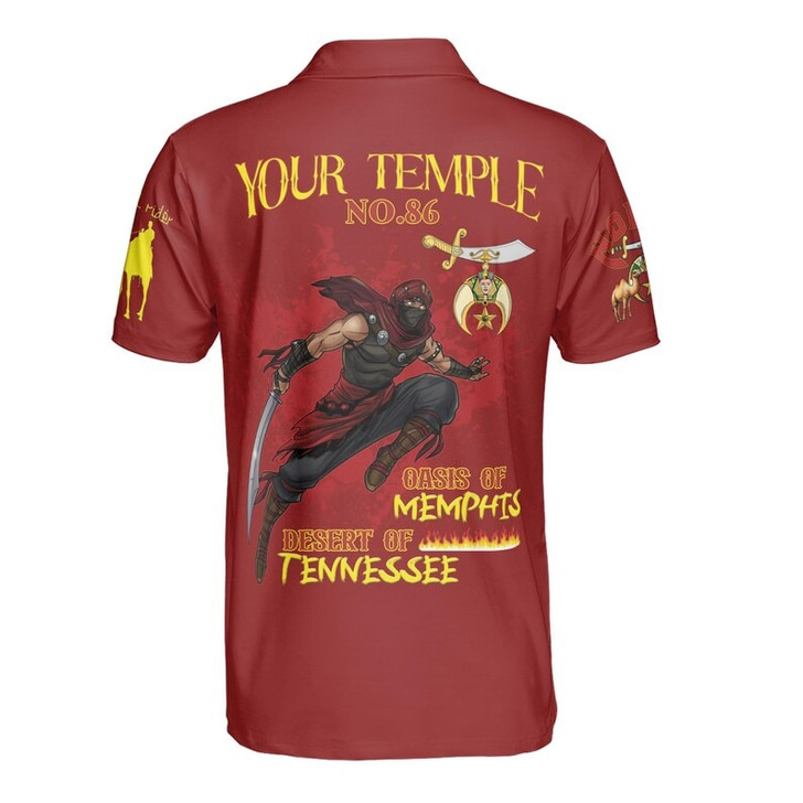 Personalized Temple Name Nobles Mystic Shrine AEAONMS Born Man Created A Noble Freemasonry 3D Men's Polo Shirt S-5XL