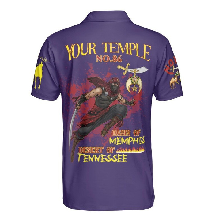 Personalized Temple Name Nobles Mystic Shrine AEAONMS Born Man Created A Noble Freemasonry 3D Men's Polo Shirt S-5XL