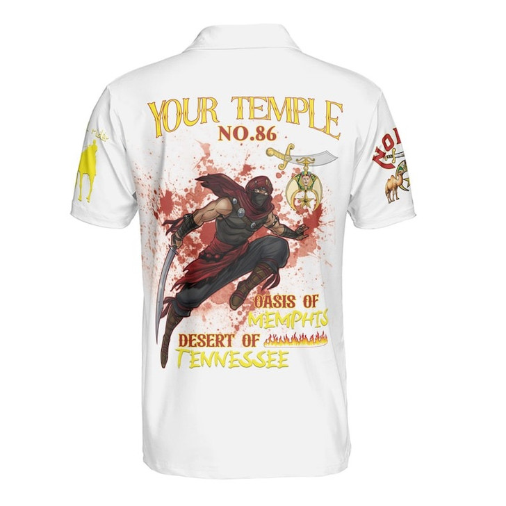 Personalized Temple Name Nobles Mystic Shrine AEAONMS Born Man Created A Noble Freemasonry 3D Men's Polo Shirt S-5XL