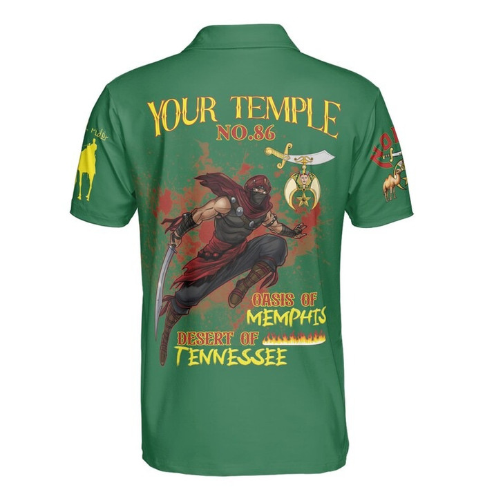 Personalized Temple Name Nobles Mystic Shrine AEAONMS Born Man Created A Noble Freemasonry 3D Men's Polo Shirt S-5XL
