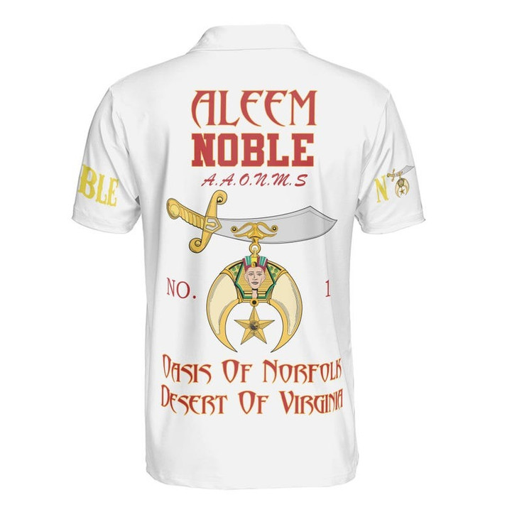 Custom Temple Name Nobles Mystic Shrine AEAONMS 1872 Freemasonry 3D Men's Polo Shirt S-5XL