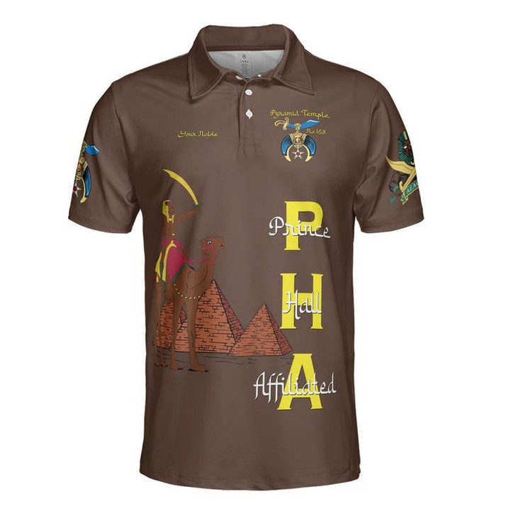 Custom Temple Name Nobles Mystic Shrine AEAONMS Temple Birds Freemasonry 3D Men's Polo Shirt S-5XL