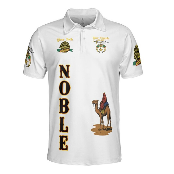 Custom Temple Name Nobles Mystic Shrine AEAONMS Ra And Anubis Nile Freemasonry 3D Men's Polo Shirt S-5XL