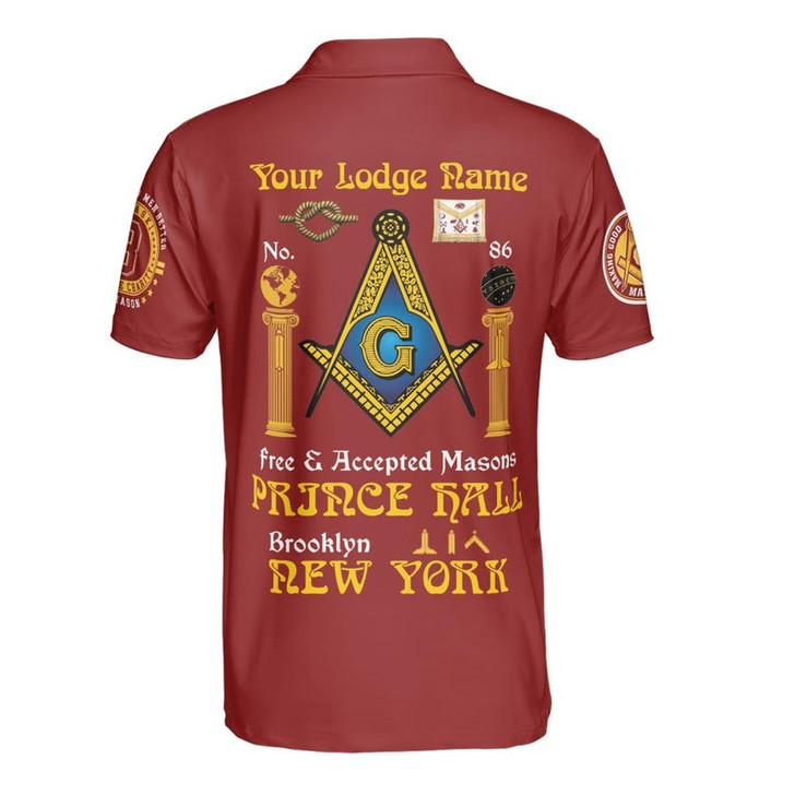 Personalized Lodge Name Freemasonry Prince Hall Making Good Men Better 3D Men's Polo Shirt S-5XL