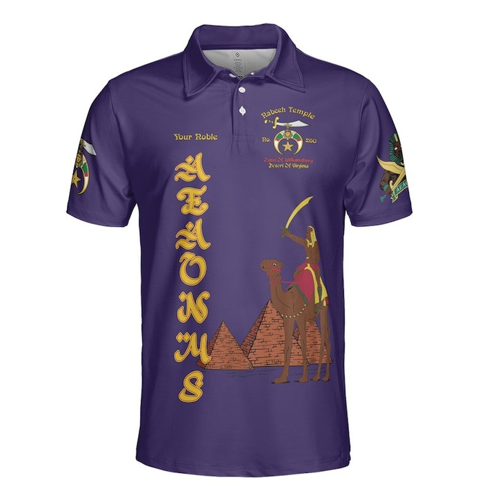 Custom Temple Name Nobles Mystic Shrine AEAONMS They Not Like Us Freemasonry 3D Men's Polo Shirt S-5XL