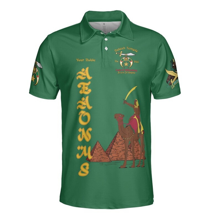 Custom Temple Name Nobles Mystic Shrine AEAONMS They Not Like Us Freemasonry 3D Men's Polo Shirt S-5XL
