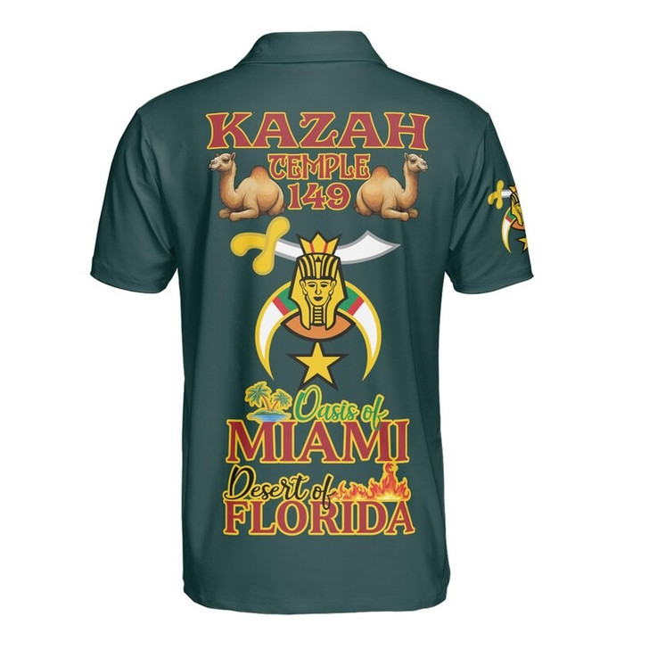 Personalized Temple Name NOBLE of the Mystic Shrine AEAONMS Freemasonry 3D Men's Polo Shirt S-5XL