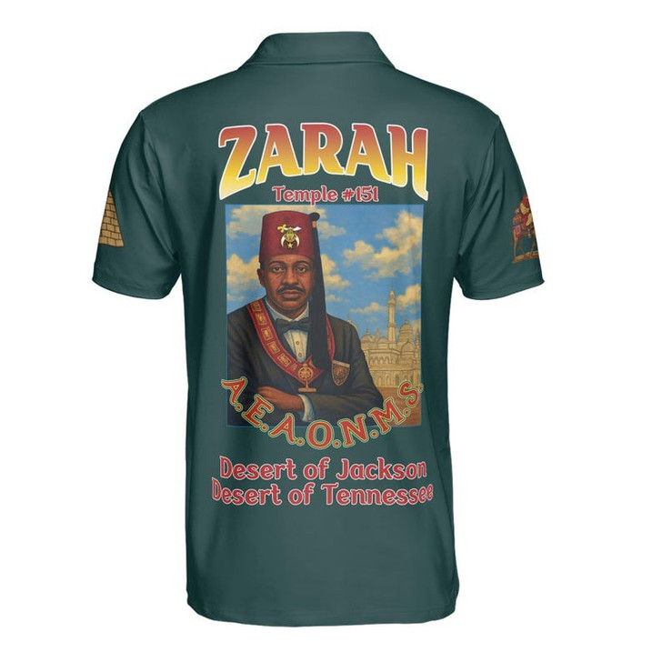 Custom Temple Name Nobles Mystic Shrine AEAONMS 1983 Noble Heritage Freemasonry 3D Men's Polo Shirt S-5XL