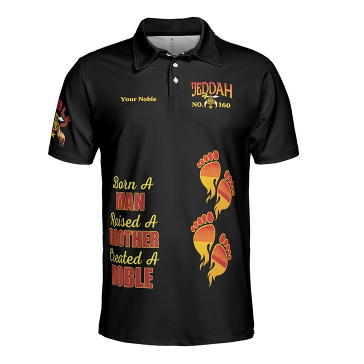 Personalized Name Nobles Mystic Shrine Pharaoh AEAONMS Born Man Created A Noble 3D Men's Polo Shirt S-5XL