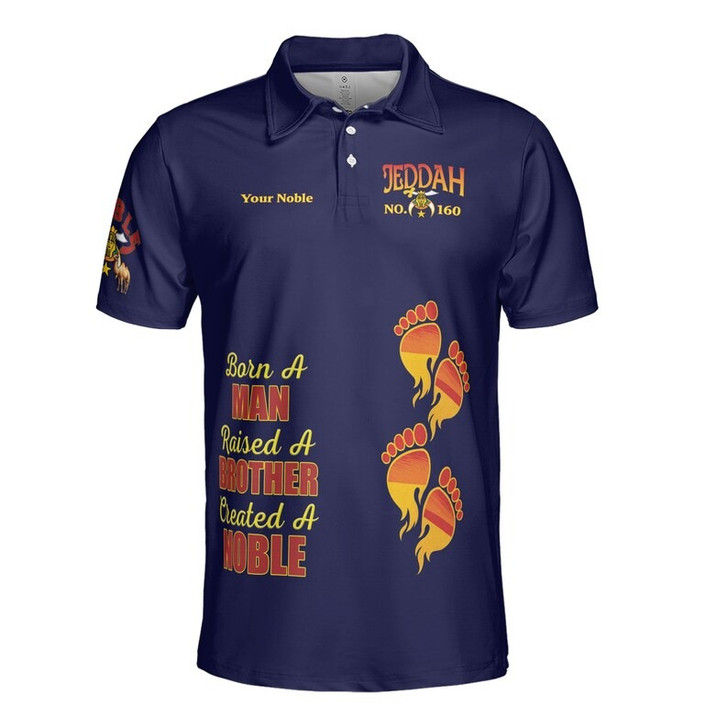 Personalized Name Nobles Mystic Shrine Pharaoh AEAONMS Born Man Created A Noble 3D Men's Polo Shirt S-5XL