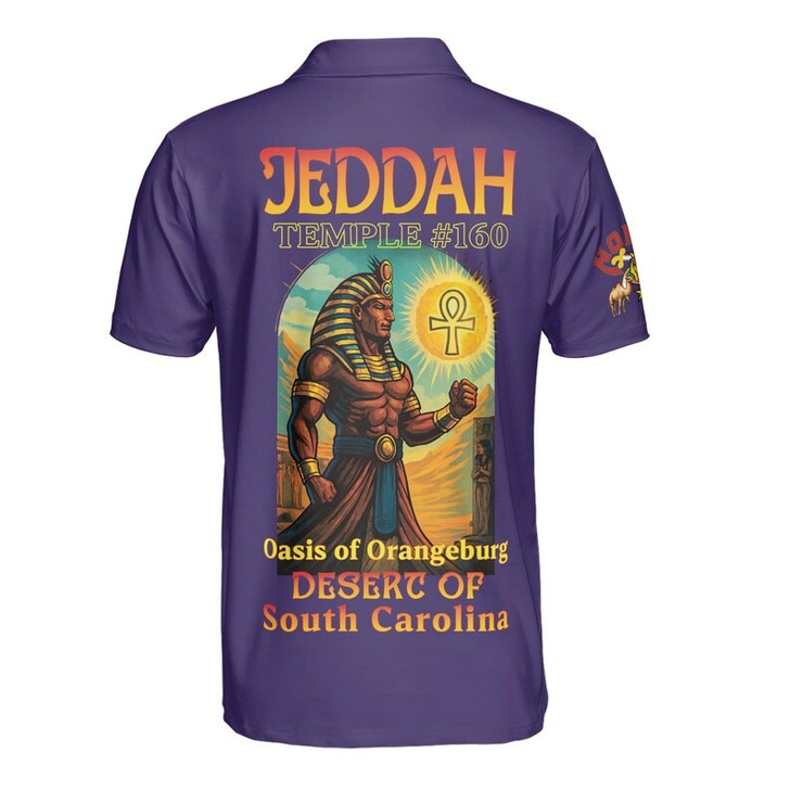 Personalized Name Nobles Mystic Shrine Pharaoh AEAONMS Born Man Created A Noble 3D Men's Polo Shirt S-5XL