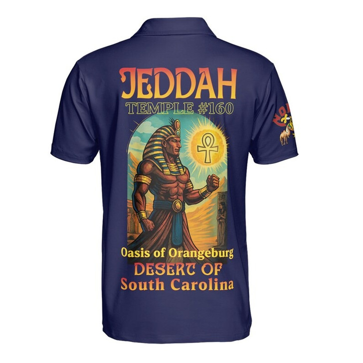 Personalized Name Nobles Mystic Shrine Pharaoh AEAONMS Born Man Created A Noble 3D Men's Polo Shirt S-5XL